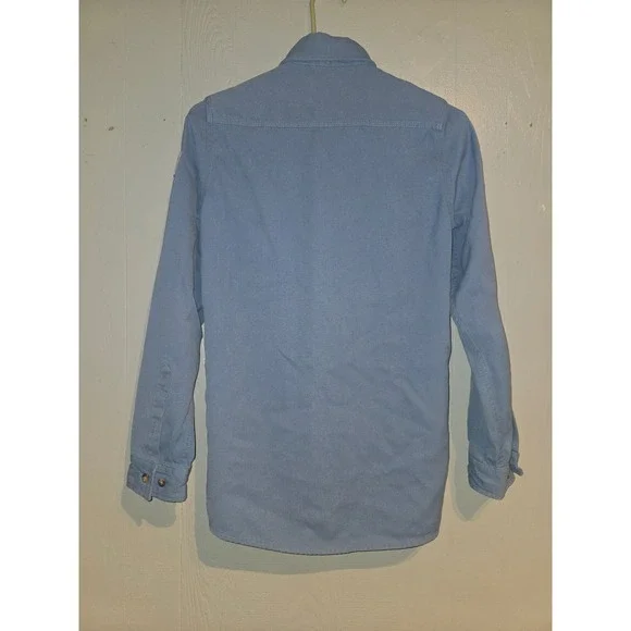 Tyndale FRFlame Resistant Work Shirt Mens Light Blue CAT 2 NFPA 2112 Made in USA - Picture 5 of 7
